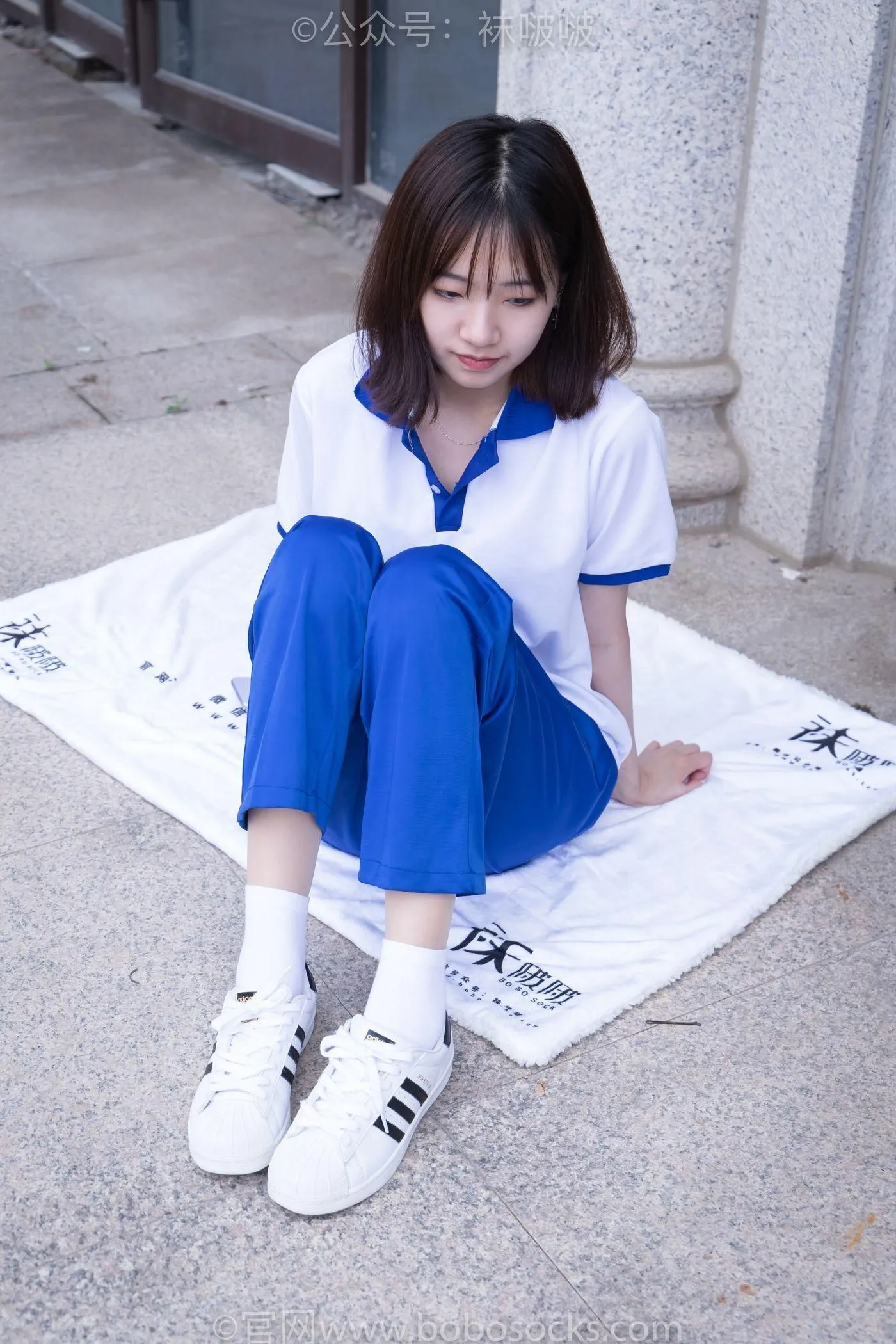 [BoBoSocks袜啵啵]NO.022 小甜豆-校服、贝壳头、白棉袜、肉丝 [140P]插图9